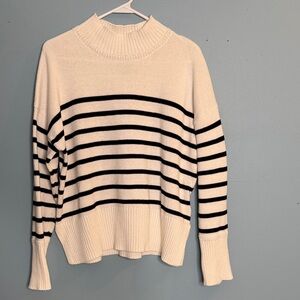 Hour- Striped Black and White Women's Sweater